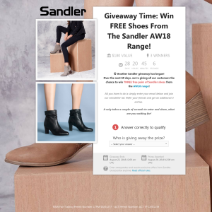Win Shoes From The Sandler AW18 Range