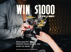 Win $1K to spend on your Next Visit for Event Booked