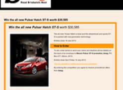 Win the all new Nissan Pulsar Hatch ST-S!