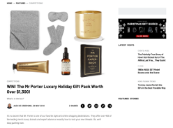 Win The Mr Porter Luxury Holiday Gift Pack