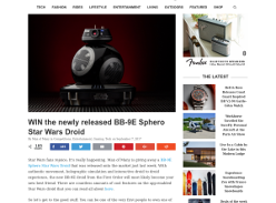 Win the newly released BB-9E Sphero Star Wars Droid