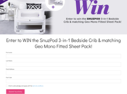Win the SnuzPod 3-in-1 Bedside Crib & matching Geo Mono Fitted Sheet Pack