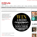 Win the ultimate $1,500 Napoleon Beauty & Life.Style experience!