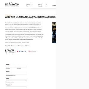 Win the Ultimate AACTA International Awards Experience