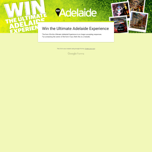 Win the ultimate Adelaide experience!