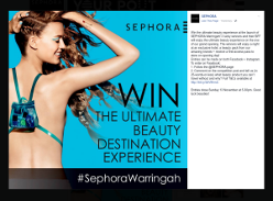 Win the ultimate beauty experience for you & 3 friends at SEPHORA Warringah!