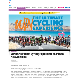 WIN the Ultimate Cycling Experience thanks to New Adelaide
