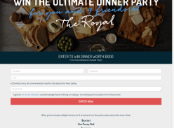 Win the ultimate dinner party for you & 9 friends at 'The Royal'!