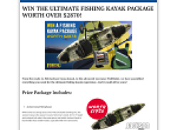 Win the ultimate fishing kayak package worth over $2,870!