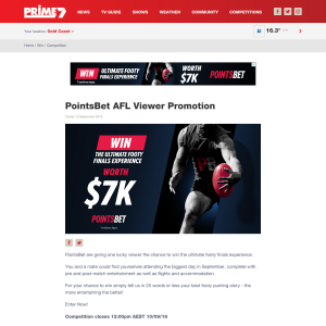 Win the ultimate footy finals experience