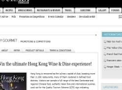 Win the ultimate Hong Kong Wine & Dine experience!