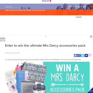 Win the ultimate Mrs Darcy accessories pack