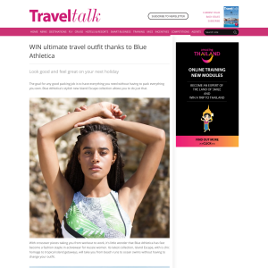 Win the ultimate travel outfit thanks to Blue Athletica!