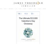 Win the ultimate Valentine's Day experience, including $2,600 worth of design services with James Thredgold!