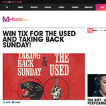 Win tickets for 'The Used' & 'Taking Back Sunday'!