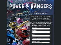 Win tickets for you & 5 friends to the Sydney or Melbourne premiere of 'Saban's Power Rangers'! (NSW & VIC Residents ONLY)