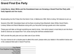 Win tickets to a Grand Final Eve Party