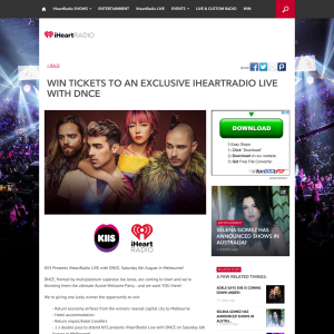 Win tickets to an exclusive iHeartRadio LIVE with DNCE!