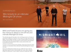 Win tickets to an intimate Midnight Oil show