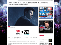 Win tickets to exclusive iHeart Radio LIVE with Shawn Mendes!
