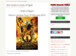 Win tickets to Gods of Egypt