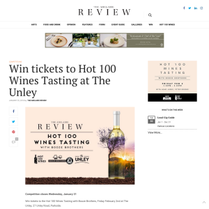 Win tickets to Hot 100 Wines Tasting at The Unley