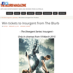 Win tickets to Insurgent from The Blurb