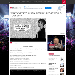 Win tickets to Justin Bieber's 'Purpose' World Tour!