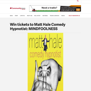 Win tickets to Matt Hale Comedy Hypnotist: MINDFOOLNESS