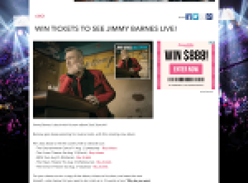 Win tickets to see Jimmy Barnes live!