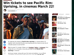 Win tickets to see Pacific Rim: Uprising