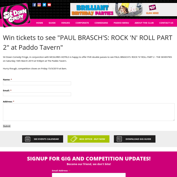 Win tickets to see Paul Brasch