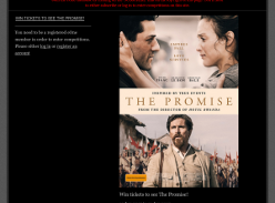 Win tickets to see The Promise!