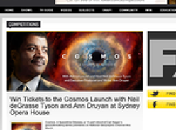 Win tickets to the Cosmos launch with Neil deGrasse Tyson & Anna Druyan at Sydney Opera House! (Foxtel Subscribers Only)