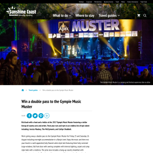 Win tickets to the Gympie Music Muster