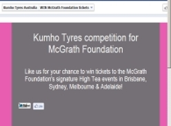 Win tickets to the McGrath Foundation's signature High Tea events