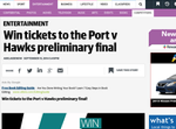 Win tickets to the Port v Hawks preliminary final