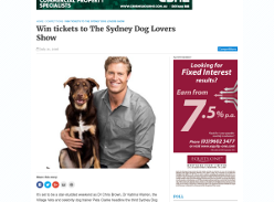 Win tickets to 'The Sydney Dog Lovers Show'!