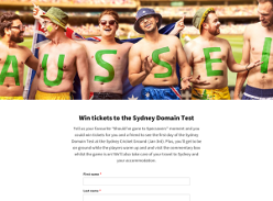 Win tickets to the Sydney Domain Test
