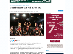 Win tickets to 'We Will Rock You'!