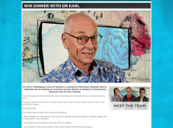 Win trip to Sydney to have dinner with Dr Karl and runner up double passes