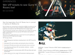 Win VIP tickets to see Guns N' Roses LIVE!
