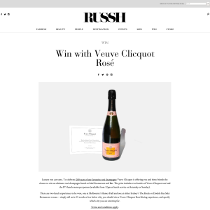 Win with Veuve Clicquot Rosé