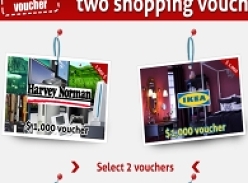 Win you choice of 2, $1000 vouchers