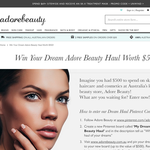 Win your dream 'Adore Beauty' haul worth $500!