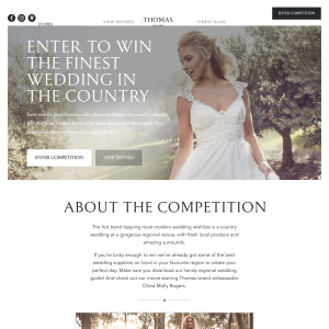 Win your Dream Wedding plus runner up prizes