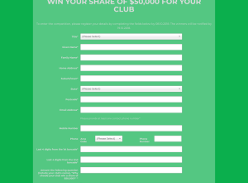Win your share of $50,000 for your club