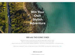 Win your ultimate weekend getaway with MG3!