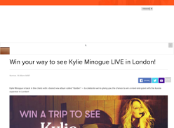 Win your way to see Kylie Minogue Live in London