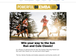 Win your way to the Sun Run and Cole Classic